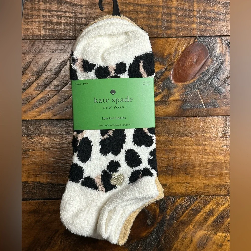 NWT Kate Spade New York 3 Pairs Low Cut Cozies Socks one size